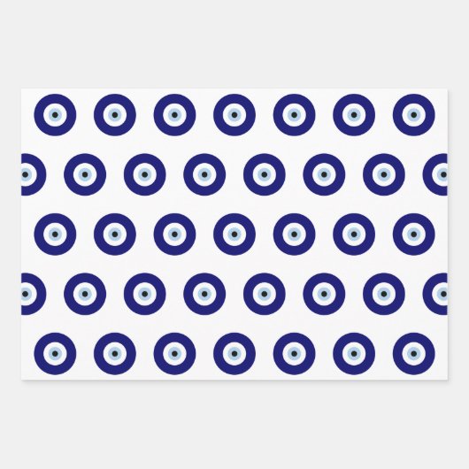 Blauw Kwaad Oog Succes & Bescherming Symbool Inpakpapier Vel (Voorkant 2)