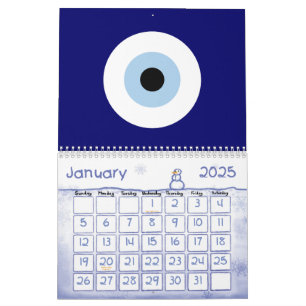 Blauw Kwaad Oog Succes & Bescherming Symbool Kalender