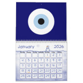 Blauw Kwaad Oog Succes & Bescherming Symbool Kalender (Jan 2026)