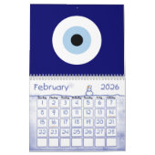 Blauw Kwaad Oog Succes & Bescherming Symbool Kalender (Feb 2026)