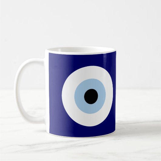 Blauw Kwaad Oog Succes & Bescherming Symbool Koffiemok (Links)