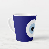 Blauw Kwaad Oog Succes & Bescherming Symbool Latte Mok (Linkerhoek)