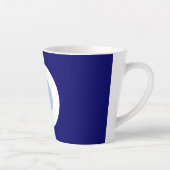 Blauw Kwaad Oog Succes & Bescherming Symbool Latte Mok (Rechts)