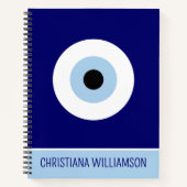 Blauw Kwaad Oog Succes & Bescherming Symbool Notitieboek (Voorkant)
