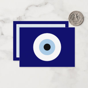 Blauw Kwaad Oog Succes & Bescherming Symbool Notitiekaartje