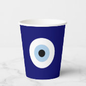 Blauw Kwaad Oog Succes & Bescherming Symbool Papieren Bekers (Voorkant)