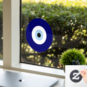 Blauw Kwaad Oog Succes & Bescherming Symbool Raamsticker