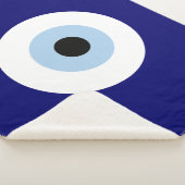 Blauw Kwaad Oog Succes & Bescherming Symbool Sherpa Deken (3/4)