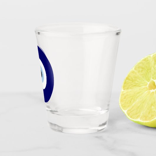 Blauw Kwaad Oog Succes & Bescherming Symbool Shot Glas (Rechts)