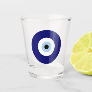 Blauw Kwaad Oog Succes & Bescherming Symbool Shot Glas