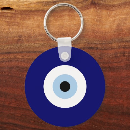 Blauw Kwaad Oog Succes & Bescherming Symbool Sleutelhanger (Achterkant)