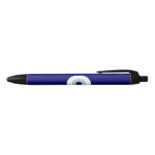 Blauw Kwaad Oog Succes & Bescherming Symbool Zwarte Inkt Pen (Bovenkant)