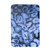 Blauw kwartsgewijs, blauw gedicht, abstract patroo badmat (Voorkant Verticaal)