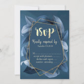 Blauw laat gouden Lijst achter Kaart (Voorkant)