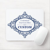  blauw label 3 muismat (Met muis)