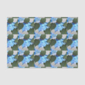 Blauw Lacecap Hydrangea Floral Patroonpapier Tissuepapier (Voorkant)