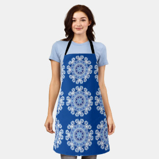 Blauw Lacy All-Over Print Schort