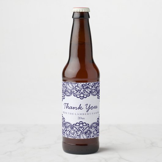 blauw landlogo bier etiket (Voorkant)