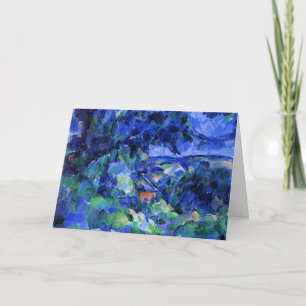 Blauw landschap door Paul Cezanne Card Kaart