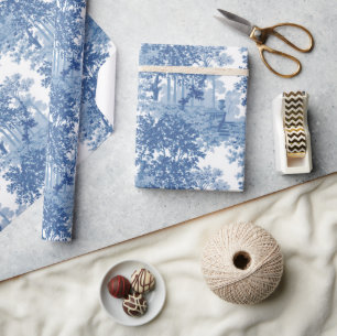  blauw landschapsprofiel met URL's en kolommen  Cadeaupapier