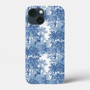  blauw landschapsprofiel met URL's en kolommen iPhone 13 Mini Hoesje