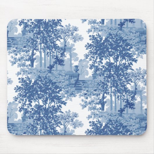 blauw landschapsprofiel met URL's en kolommen Muismat (Voorkant)