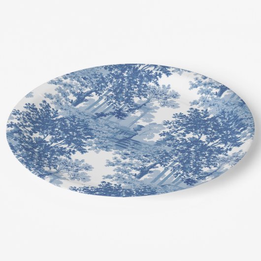 blauw landschapsprofiel met URL's en kolommen Papieren Bordje (Gekanteld)