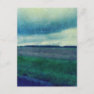 Blauw landveld briefkaart