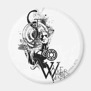 Blauw Lantern Grafisch 2 Magneet