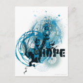 Blauw Lantern Grafisch 3 Briefkaart (Voorkant)