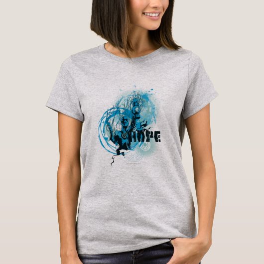 Blauw Lantern Grafisch 3 T-shirt (Voorkant)