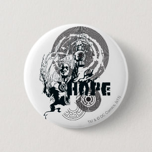 Blauw Lantern Grafisch 4 Ronde Button 5,7 Cm