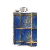 Blauw Lapis Lazuli en gouden patroon Heupfles (Links)
