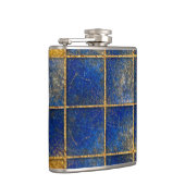 Blauw Lapis Lazuli en gouden patroon Heupfles (Rechts)