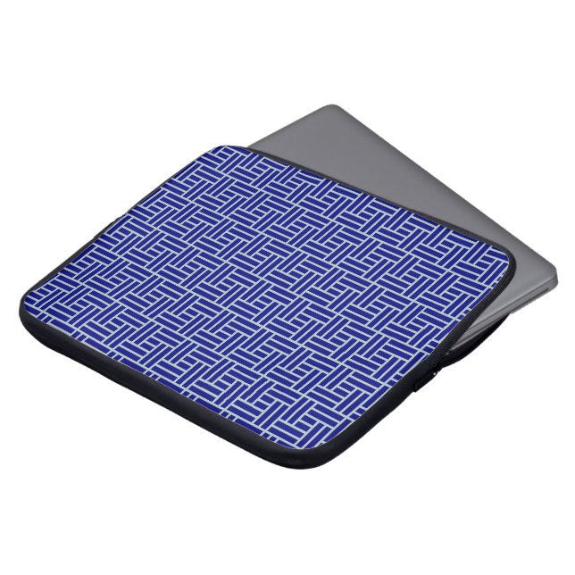 Blauw Laptop Sleeve (Voorkant top)