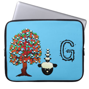 Blauw laptophoes laptop sleeve