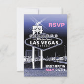 Blauw Las Vegas Modern Trouw RSVP Antiek (Voorkant)