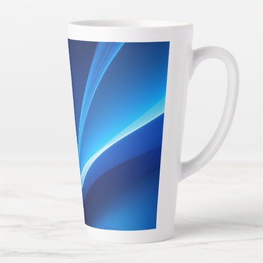 Blauw Latte Mok (Rechts)