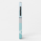 Blauw Latticework, Ombre, Quatrefoil, Jouw naam Case-Mate iPhone Case (Achterkant/links)