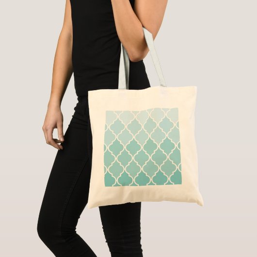 Blauw Latticework, Ombre, Quatrefoil, Trellis Tote Bag (Voorkant (product))