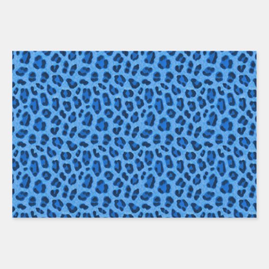 Blauw laurierspatroon inpakpapier vel (Voorkant)