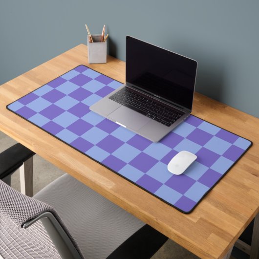 Blauw & Lavendel Checkerboard Patroon Bureaumat (Kantoor 2)