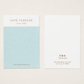 Blauw leder dat juwelen-beeldschermkaart verdient visitekaartje (Voorkant /achterkant)