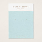 Blauw leder dat juwelen-beeldschermkaart verdient visitekaartje (Voorkant)