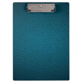 Blauw leder klembord (Voorkant)