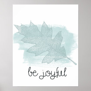Blauw leder poster