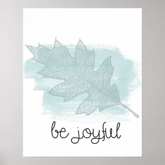 Blauw leder poster (Voorkant)