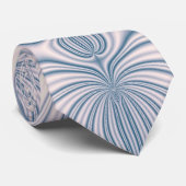 Blauw leder stropdas (Opgerold)