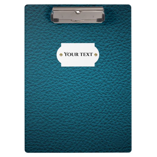 Blauw lederen klembord (Voorkant)