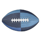 Blauw lederen patchontwerp american football (Voorkant)
